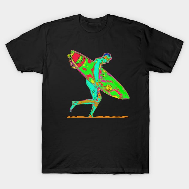 Surfer Color Man T-Shirt by KZK101